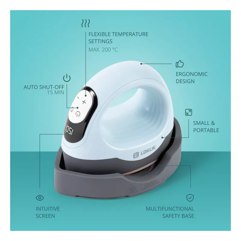 LOKLIK ImPress Mini 3 Mini Prasa Termiczna - Pastelowy Niebieski