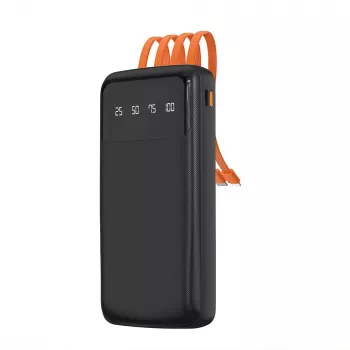 Dudao K6Pro Universal Power Bank 10000mAh z USB, USB-C, Lightning Czarny (K6Pro-black)