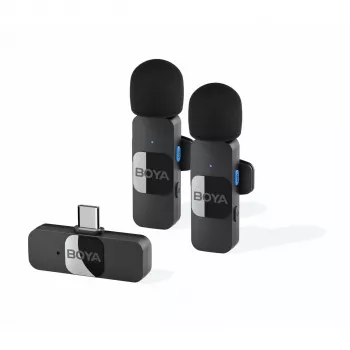 BOYA BY-V20 V2.0 Bezprzewodowy System Mikrofonowy 2.4GHz - Czarny