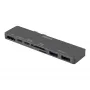 DELTACO USBC-1290 Thunderbolt 3 Docking Station - Silver - 40 Gbit/s - 4K Ultra HD
