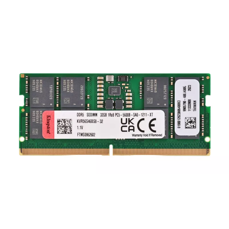Kingston Technology KVR56S46BS8-32 32 GB DDR5 5600 MT/s SO-DIMM Memory Module
