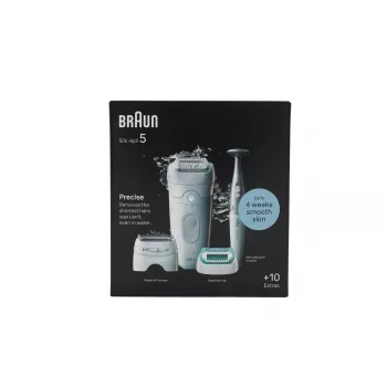 Braun Silk-épil 5 5-251 Zestaw depilatora Wet & Dry Bezprzewodowy Ładowany Biały/Różowy