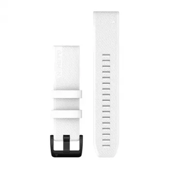 Garmin QuickFit 22mm Silicone Watch Strap White with Black Stainless Steel Buckle 010-12901-01
