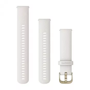 Garmin QuickFit 20mm Silicone Watch Band Light Sand with Cream Gold Buckle 010-12932-53