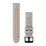 HAMA Garmin Silicone QuickFit 22mm Watch Strap Misty Grey/Orange 010-13280-02