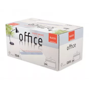 Elco Office C5/6 DL Koperta - Biała - 80 g/m² - 114 x 229 mm - Peel & Seal