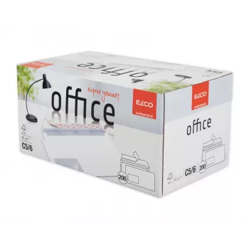 ELCO Office Koperta C5/6 (114 x 229 mm), okienko z przodu po lewej, samoprzylepna, 80 g/m², biały, 200 szt. (74534.12)