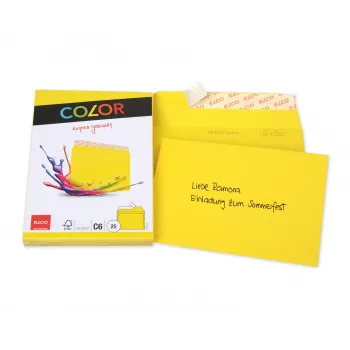 ELCO 74634.72 C6 Koperta (114 x 162 mm) Żółta Certyfikat FSC