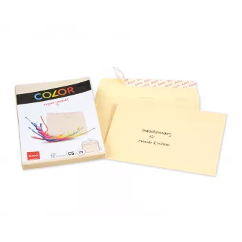 ELCO Color Koperta C5 (162 x 229 mm), bez okienka, samoprzylepna, 100 g/m², kremowy (chamois), 25 szt. (74618.41)