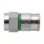 AXING CFS09348 F-Type Compression Connector Male Stainless Steel 50 Pack