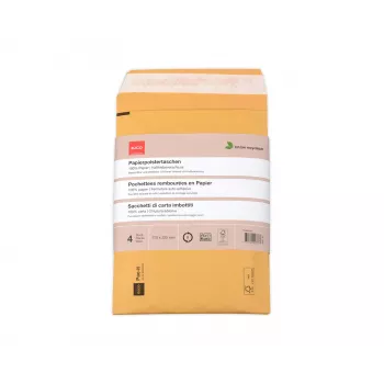 ELCO Ecosafe papierowa koperta ochronna 170 x 225 mm, samoprzylepna, brązowy, 4 szt. (74651.92)