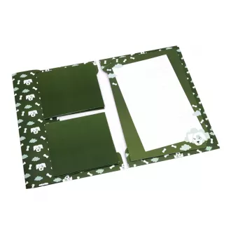 Artoz Papier Papier listowy z kopertami Motyw psa Oliwkowy zielony ok. DIN A5 80 g/m² 1 opakowanie