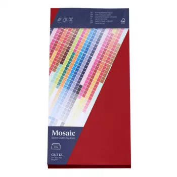 Artoz Papier Mosaic Envelopes DIN Lang Without Window Red 20-Pack