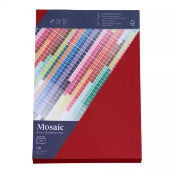 Artoz Papier Mosaic Envelopes DIN C6 No Window Fire Red Wet-Adhesive 20 pcs
