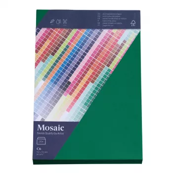 Artoz Papier Mosaic Envelopes DIN C6 Without Window Tannengreen Self-Adhesive 20 Pieces