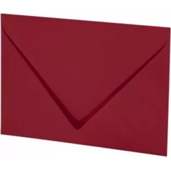 Artoz Papier Mosaic Envelopes DIN B6 Windowless Wine Red Gummed Flap 20 Pack