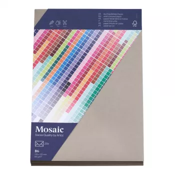 Artoz Papier Mosaic Envelopes DIN B6 Without Window Cement Grey Self-Adhesive 20 Pieces