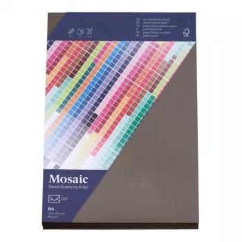 Artoz Papier Mosaic Envelopes DIN B6 Windowless Graphite Gummed 20 Pack