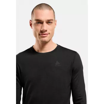 Odlo Merino 200 BL Top Crew Neck LS - Czarny, Rozmiar XL