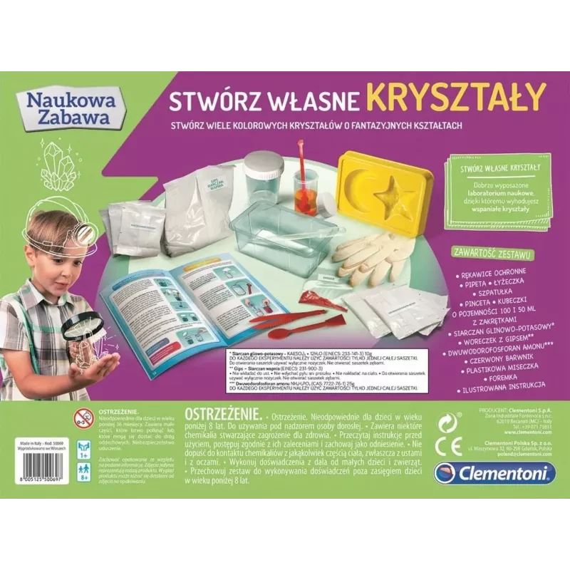 Clementoni Science & Play Crystal Growing Kit - Wyhoduj własne kryształy