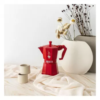 Bialetti MOKA EXCLUSIVE 6TZ Czerwony Ekspres do Kawy po Włosku (9056)