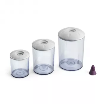MagicVac Set FAMILY z nakrętkami do butelek - System próżniowego pakowania żywności, 110W, -0,8 bar