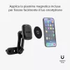 SBS Magnetyczny Uchwyt Samochodowy z Podwójnym Klipsem - Uniwersalny Stojak na Smartfon z Silnymi Magnesami Neodymowymi, Obrót 360°, Czarny