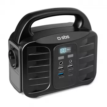 SBS Przenośna Stacja Zasilania 150W Szybkie Ładowanie Czarny (TEPOWST150W)
