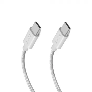SBS TECABLE TISSUE TCC2G USB-C do USB-C Kabel 2m 60W Power Delivery - Szary