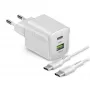 Ładowarka sieciowa STEP BY STEP SBS 30W 1C + 1A Biała USB-C z przewodem 1,5m