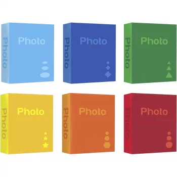 ZEP Basic Plain Assorted Colors 13x19 cm 300 Photos Pocket Album BS57300