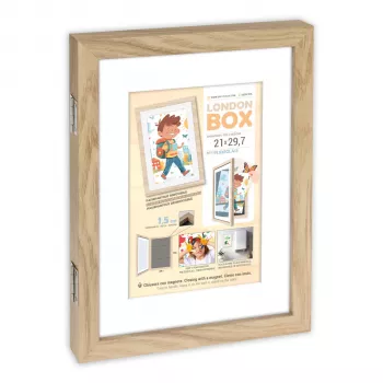 ZEP London Box Natural Photo Frame MRN82 Wood Frame Inner Size 14x21.5cm