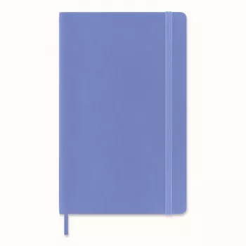 Moleskine Classic Notebook Large A5 Lined Hydrangea Blue Flexible Cover