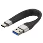 TECHLY USB 3.0 USB-A do USB-C 3.2 Gen2 15W M/M 12cm FPC Kabel