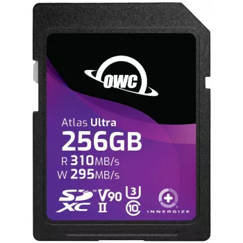 Karta pamięci OWC Atlas Ultra 256GB SDXC UHS-II V90 – odczyt 300 MB/s, zapis 250 MB/s