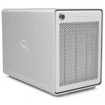 OWC Mercury Elite Pro Quad - Obudowa na dyski HDD - 2,5/3,5 cala - Serial ATA III - USB 3.1 Gen 2 Type-C - Srebrny