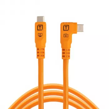 Tether Tools TetherPro USB-C Optima 10G Right-Angle Orange 3m
