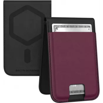 Urban Armor Gear UAG Metropolis Magnetic Wallet z funkcją stojaka | Skóra wegańska do Apple iPhone 15 Pro Max - Czarny