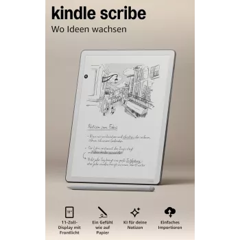 Amazon Kindle Scribe 64GB z rysikiem Premium Pen, wyświetlacz E Ink Carta 1200 10,2 inch, Wi-Fi, kolor Tungsten