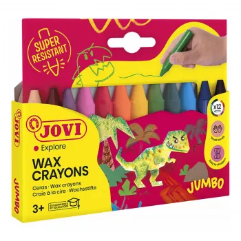 Kredki woskowe Jovi Jumbo zestaw 12 sztuk kolorów mieszanych