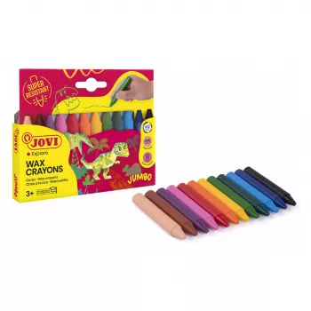 Kredki woskowe Jovi Jumbo zestaw 12 sztuk kolorów mieszanych
