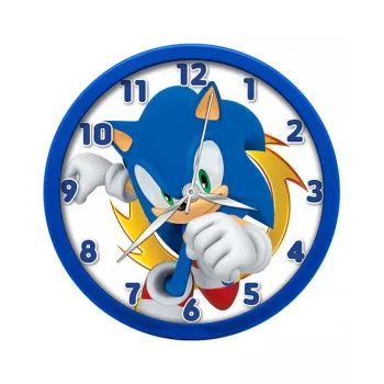 KIDS Sonic The Hedgehog Zegar ścienny 25 cm Okrągły Plastikowy Analogowy Kwarcowy Wielokolorowy