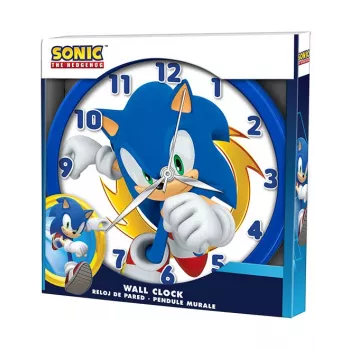 KIDS Sonic The Hedgehog Zegar ścienny 25 cm Okrągły Plastikowy Analogowy Kwarcowy Wielokolorowy