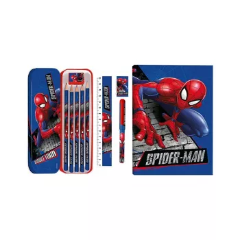 Zestaw szkolny KIDS 11 w 1 Spider-Man z piórnikiem, kredkami, notesem A5 i więcej