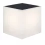 NewGarden WALLY 18x18x18 Donica ścienna solarna z wbudowanym oświetleniem LED, ciepła biel 3000K, 1 lumen, biały mat