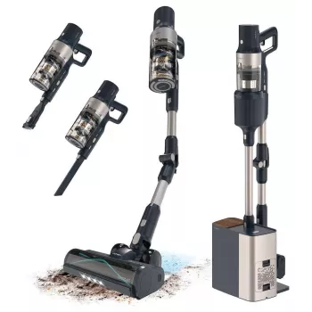 Cecotec Conga Rockstar 5500 Hurricane Station Flex 3-w-1 Bezprzewodowy Odkurzacz Pionowy, 26 kPa, 680 W, 90 min Czas Pracy, Litowo-Jonowy