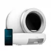 Cecotec Pumba 7000 CleanKitty Compact Connected Samoczyszcząca Kuweta dla Kotów, Wi-Fi, Pojemnik na Odpady 10L, Pojemność Żwirku 6L, Automatyczne Obracanie, Czujniki Bezpieczeństwa, Aplikacja na Smartfona