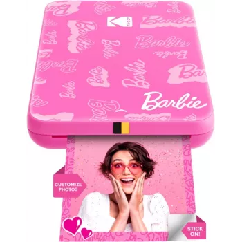KODAK Step Slim Barbie Instant Photo Printer - Bluetooth 5.0, ZINK Zero Ink Technology, 2x3 inch Prints, Barbie Pink