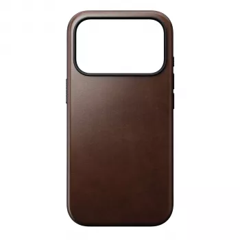 NOMAD Modern Leather Case dla iPhone 17 Pro - Rustic Brown Horween Leather z MagSafe