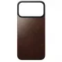 Nomad Modern Leather Back Case dla Apple iPhone 17 Pro Max, kompatybilny z MagSafe, pełnoziarnista skóra Horween, Rustic Brown